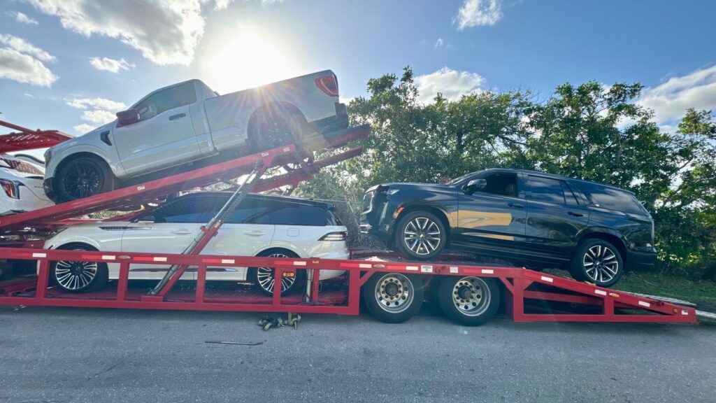 Michigan to Florida snowbird car shipping on an auto transport carrier